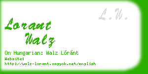 lorant walz business card